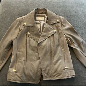 Michael/Michael Kors Taupe moto jacket